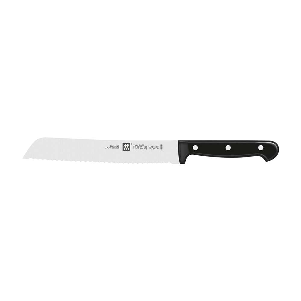 ZWILLING Twin Chef Bloc de couteaux 8 pièces, bloc en bambou, acier spécial inoxydable, noir, Made in Germany