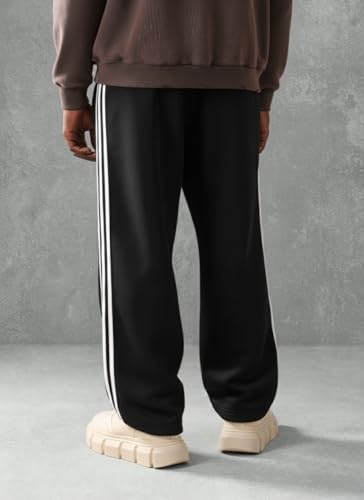 Image of dockstreet Straight Wide fit Long Length Open Bottom Jogger for Men /Trending Multi Pocket Style, Relaxed Casual Pants for Men