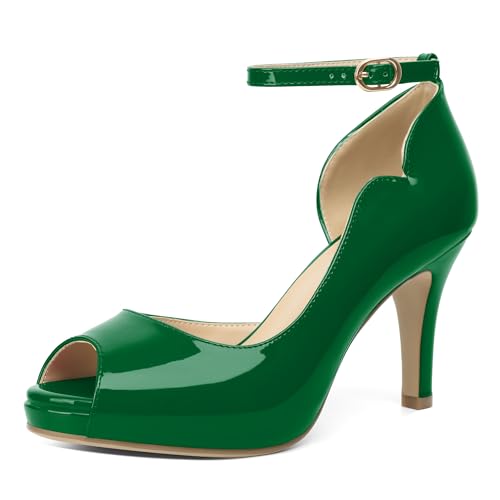 Image of AUMOTED High Heels Pumps Platforms Shoes for Party Daily 3.4 inch Dressy Pumps