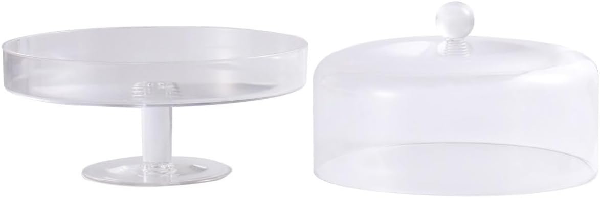 Cabilock Arched Acrylic Food Dome Cover for Cake and Salad Portable and Easy to Carry Food Protective Cover for Indoor and Outdoor Use