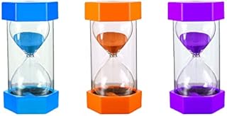 duisoad 3 Stück Anti Fall Buntes Sanduhren Set, Sanduhr für Kindersicherheit Bunter Sand Eieruhr für Küche, Schule, Büro, Spiel