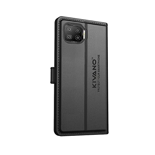 Image of KIVANO Compatible with Oppo F17 Flip Cover | Leather Finish | Inside Pockets & Inbuilt Stand | Shockproof Wallet Style Magnetic Closure Back Cover Case