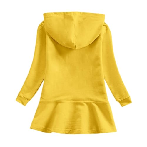Toddler Baby Girls Tennis Sweatshirts Dress Cute Hoodie A-Lined Long Sleeve Plain Dress Athletic Sports Dresses4
