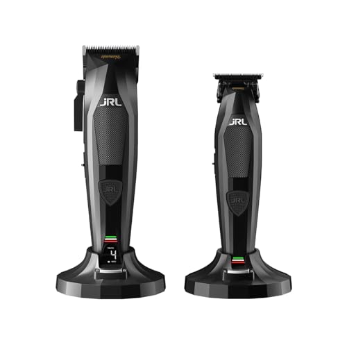 JRL Diamante Collection | Set mit professionellen Schneidmaschinen Clipper und Trimmer in limitierter Auflage | Farbe Schwarz