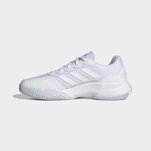 Adidas Mens Game Court 2 White/White/Matte Silver 10 - Image 9