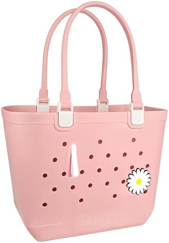 CREATIVIQUE Extra Large Rubber Tote Bag for Beach, Pool, Boat. Waterproof, Lightweight- Parent