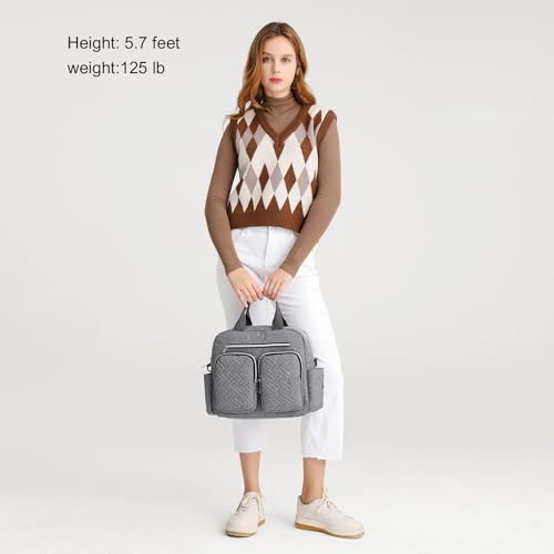 Kono Baby Changing Bag, Multifunction Nappy Bags, Hospital Maternity Tote Handbag, Diaper Messenger with Stroller Straps and Insulated Pockets, for Mum and Dad