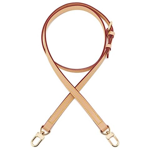 ZOUIQSS Leather Bag Strap,Replacement Adjustable Crossbody Strap,Shoulder Straps for Small Bags Speedy Favorite MM Nano Pochette Metis with Gold Hardware(Vachetta Strap Width 1.5cm) Cover