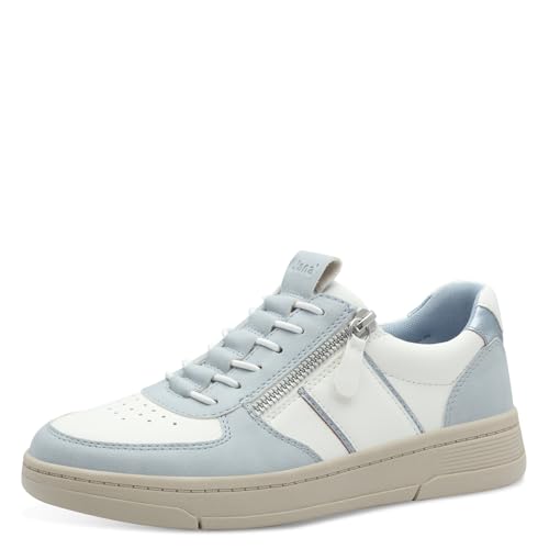 Jana Damen Sneaker flach Freizeit Vegan, Blau (Sky), 39 EU