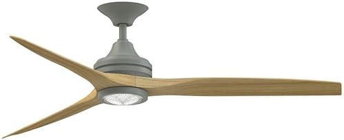 Miniatura 18 de Fanimation Spitfire - Ventilador de techo de 3 aspas con kit de luz, 13.7 pulgadas de alto y 60 pulgadas de ancho, acabado negro, color nogal oscuro