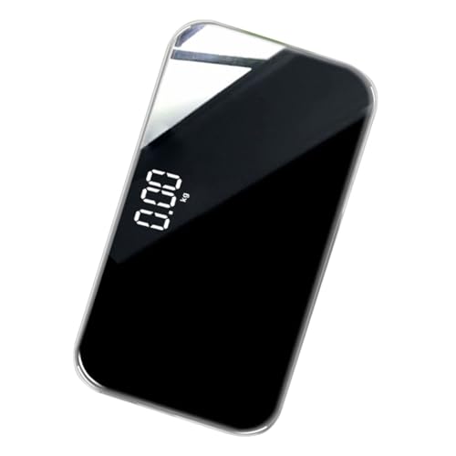 STOBAZA Báscula Electrónica Portátil para Peso Corporal Mini Espejo y 4 Sensores de Precisión, Recargable y Compacta, Adecuado para Uso Hogar y Viajes