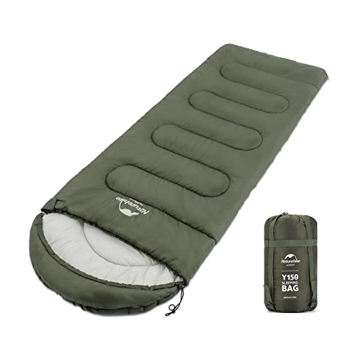 Naturehike Y150L - Saco de dormir para camping, ligero, impermeable, portátil, empalmable para adultos de 3 estaciones, senderismo, mochileros, uso al aire libre e interior, con bolsa de