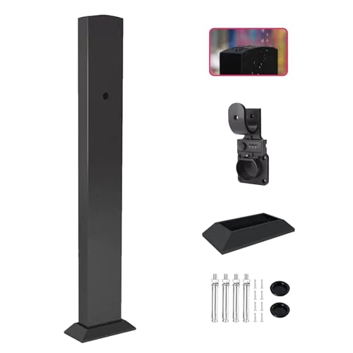 Outdoor EV Charger Pedestal with Lock and Corrosion Resistance