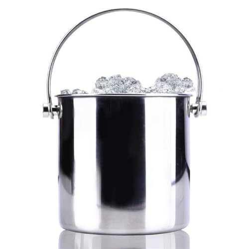 Cubo de hielo para bar de hotel con doble capa aislante y asa reforzada