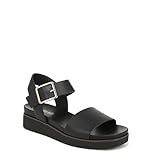 Womens ankle strap sandal feature Soft System comfort package provides all-day support, flex, and cushioning Open toe sandal with traction sole for extra stability Just Right Height 1 1/8 inch platform sole Women's flat sandal with faux leather strap...