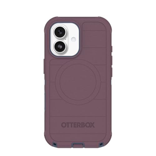 Image of OtterBox iPhone 17 (Only) - Defender Series Case - Tulipwood Glow (Purple & Blue) - Snaps on MagSafe - Tough - Rugged & Durable