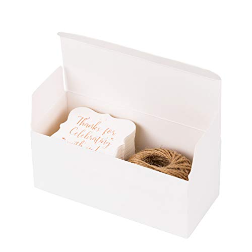 Wrapaholic Gift Tags With String - 100Pcs White Kraft Thank You Paper Tags With 100 Feet Natural Jute Twine For Wedding, Baby Shower, Party Favors #TOP3