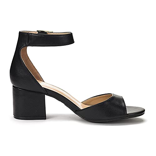 Image of DREAM PAIRS Women's Chunky Heel Sandal | 2.2 inch chunky block heels,open toe with ankle strap buckle, classic comfortable heeled sandals,wedding party dress shoes