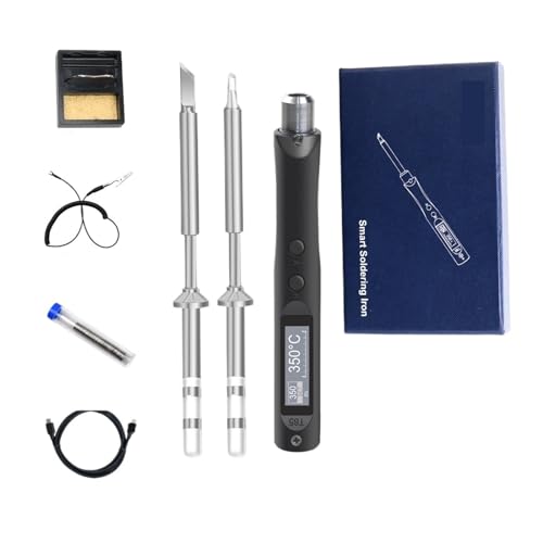 はんだごて セット 電気はんだごてキット こて先付き 65W 修理ツール はんだ付けステーション 鉛筆 スマート ポータブルアイロン DIYや修理に多目的に使える(T85 with 2pcs TS tip)
