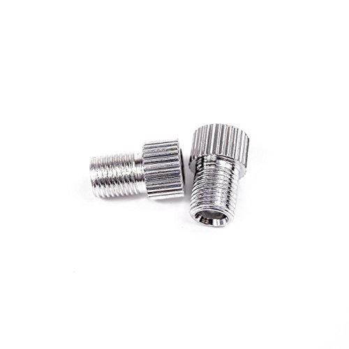 Drahtesel Fahrrad Ventil Adapter (Silber, 2 Adapter) Cover