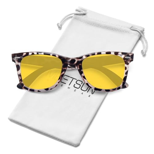 Image of MEETSUN Polarized Sunglasses for Women Men Classic Retro Square Frame Driving Sun Glasses UV Protection