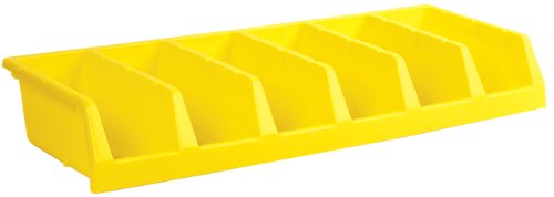 Akro-Mils 30312 System Bin Six Compartment Shelf Storage Bin Unit, (33-Inch x 12-Inch x 5-Inch), Yellow, (5-Pack) Akro-Mils 30312 System Bin Six Compartment Shelf Storage Bin Unit, (33-Inch x 12-Inch x 5-Inch), Yellow, (5-Pack)