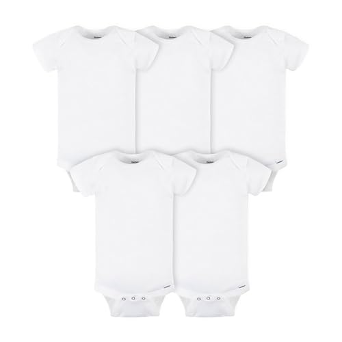 Image of Gerber Unisex Baby 5-Pack Short Sleeve Variety Onesies Bodysuits