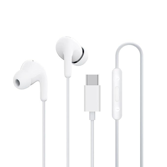 Original Earphone for Redmi Type-C Premium Wired Earphones with Clear Calls and Enhanced Bass Digital Audio and Deep Bass for Android Mobile (White)-image-23