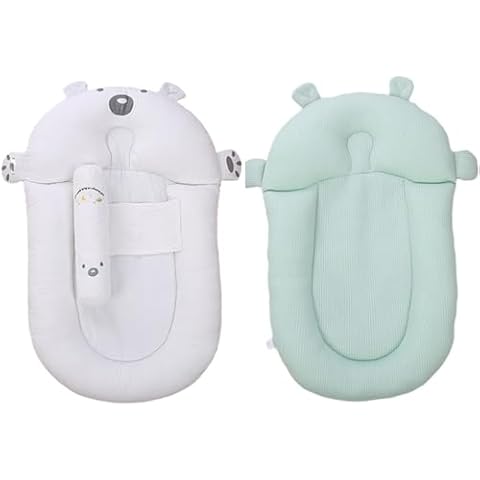 Lucakuins Baby Lounger for Newborn Infants Baby Nest Breathable Two-Sided Cotton Cartoon Sleeping Beds Bionic Organic Lounger Cover