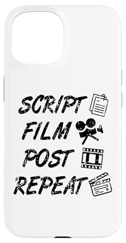 Ya en manzanajugosa.com: Carcasa para iPhone 15 Guión Película Post Repetición Productor de vídeo Cineasta