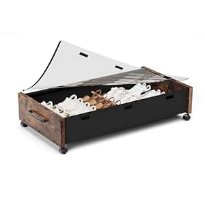 KITHELP Liiyly-UBS-N1 Unterbettkommode Holz mit Rollen