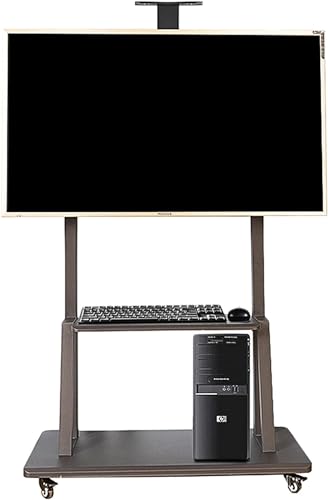 Soporte móvil para TV con ruedas y estante ajustable miniatura 1
