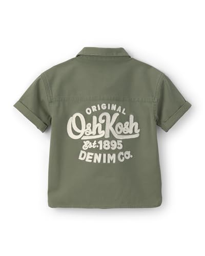 Image of OshKosh B'Gosh Boys Short Sleeve Woven Buttonfront Shirt