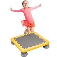 Kids Trampoline Indoor/Outdoor, Mini Trampoline for Toddlers Aged 3+, Autism-Friendly Sensory Toy Training Equipment, Holds up to 75KG, Gifts for Boys Girls