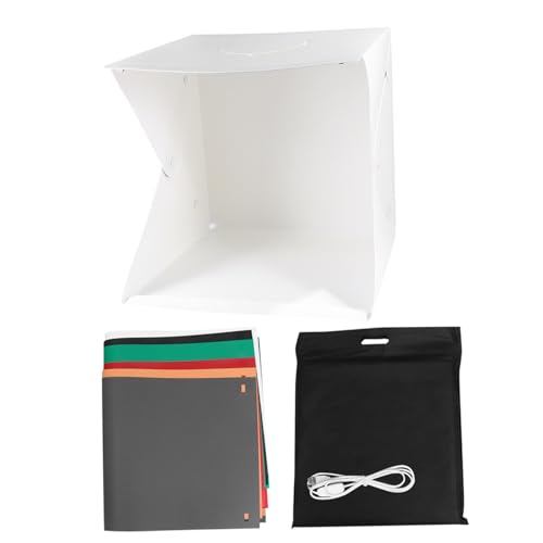 Mini tente d'éclairage photo pliable 40 cm et fonds amovibles pour packshot USB