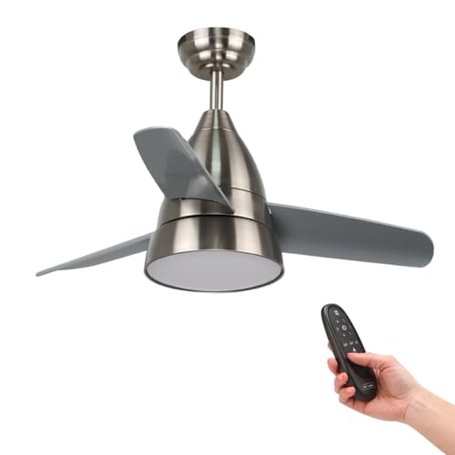 M Ledme - Ventilador De Techo Led Silence 54w Niquel, Mando A Distancia, Motor Dc 30w Luz Led 24w, 6 Velocidades, Silencioso,3 Aspas, 91 Cm, Función Verano-Invierno, Temporizador M Ledme - Ventilador De Techo Led Silence 54w Niquel, Mando A Distancia, Motor Dc 30w Luz Led 24w, 6 Velocidades, Silencioso,3 Aspas, 91 Cm, Función Verano-Invierno, Temporizador