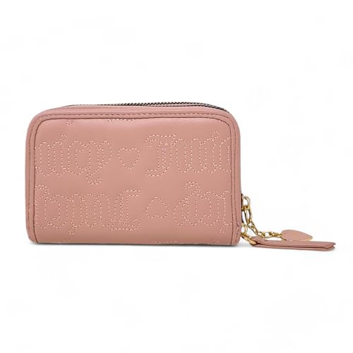 Juicy Couture Women's Medium Double Zip Around Wallet (Dusty Blush Embroidered)2
