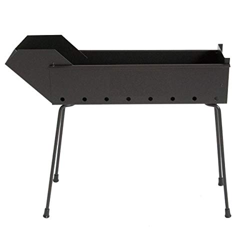 CRUCCOLINI BA12 Grill Drehspieß mit Kohle, Schwarz, 50 x 13 x 43 cm