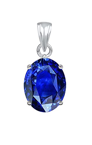 Pendentif en argent avec saphir bleu pour remplacer les bijoux ternes par de l'argent sterling brillant