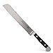 Güde Brotmesser Serie Klingenlänge: 21 cm Pom Schwarz Solingen-Coltello da Pane forgiato, Nero, Alpha-Doppio Collarino, Fatto a Mano in Germania, Acciaio Inossidabile immagine