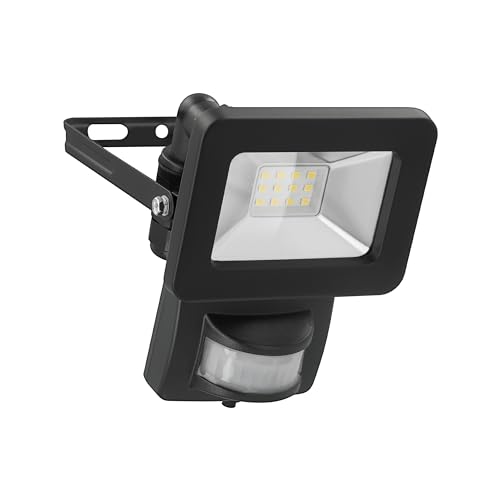 Goobay 53877 Projecteur LED avec détecteur de mouvement 10 W Lumière blanche neutre 4000 K 850 lm Angle d'éclairage 100° Indice de protection IP65 Noir