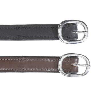 Ledersporenriemen pour un maintien stable de vos éperons en noir et marron