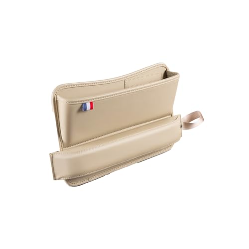 日産 ムラーノ Z51 サイド収納ボックス 隙間ポケット シートサイドポケット 隙間収納ボックス 小物収納 シートポケット 多機能 携帯電話 現金 カード 鍵 駐車券の収納 運転席と助手席対応 落下防止 (ベージュ)