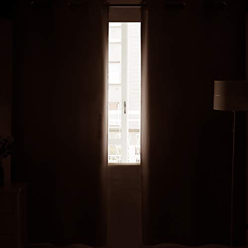Image of DWCN Blackout Curtains for Bedroom Living Room 42 x 72 Inch 2 Panels Brown