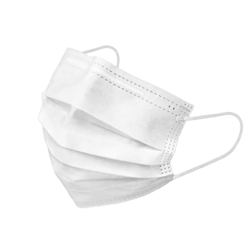 CSSZON Disposable Face Masks | 50 Bulk Black Face Mask Pack For Youth Adults With Care Use At Home, Work or School