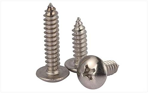 316 stainless steel Truss head self-tapping screws M3 M4 M5 M6 screws TA screws Nails Wood (Length: M6X45 15pcs)