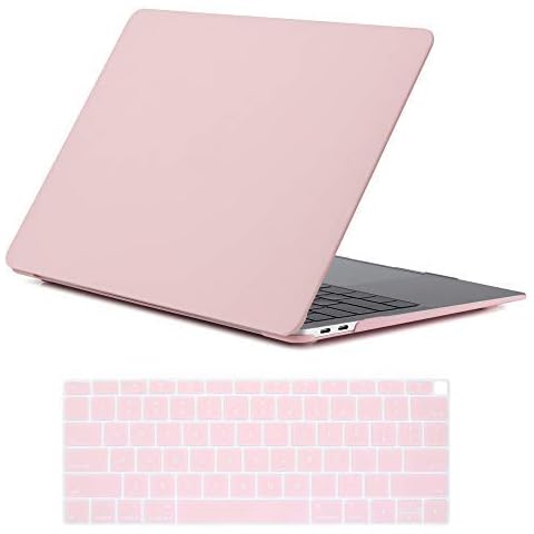 Se7enline compatible with MacBook Air 13 Inch Case Hard Shell Case Cover&Keyboard Cover 2018/2019/2020/2021/2022/2023/2024 for Mac Air 13-Inch Retina Display Touch ID A1932/M1 A2337/A2179, Rose Quartz Cover