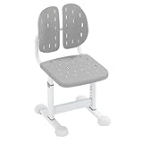 COSTWAY Silla Escritorio Infantil, Asiento de Ordenador para Niños de 3+ Años (Gris)