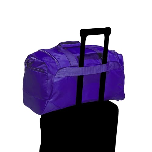 Image of adidas Defender 5 Duffel Bag for Sports, Gym and Travel, Pure Purple /White, OSFA