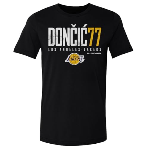 500 LEVEL Luka Doncic Los Angeles Lakers Shirt - Luka Doncic Los Angeles Lakers Elite WHT (Black Large)